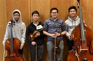 Four Roslyn High School students attended Long Island String Festival 